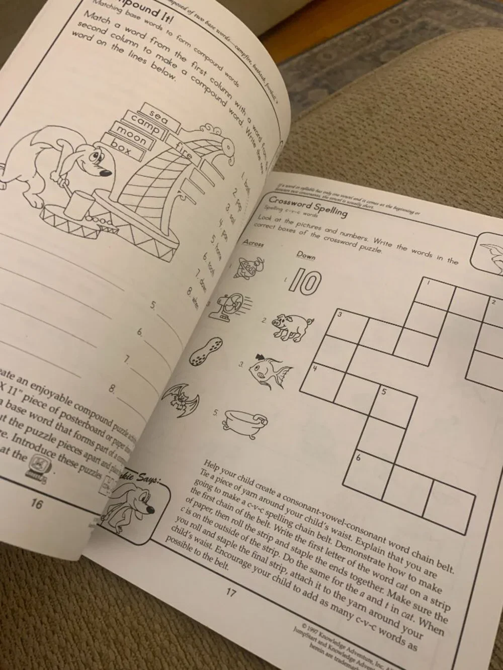 Vintage 1999 JumpStart Learn to Read 1st Grade Activity Workbook Scholastic.